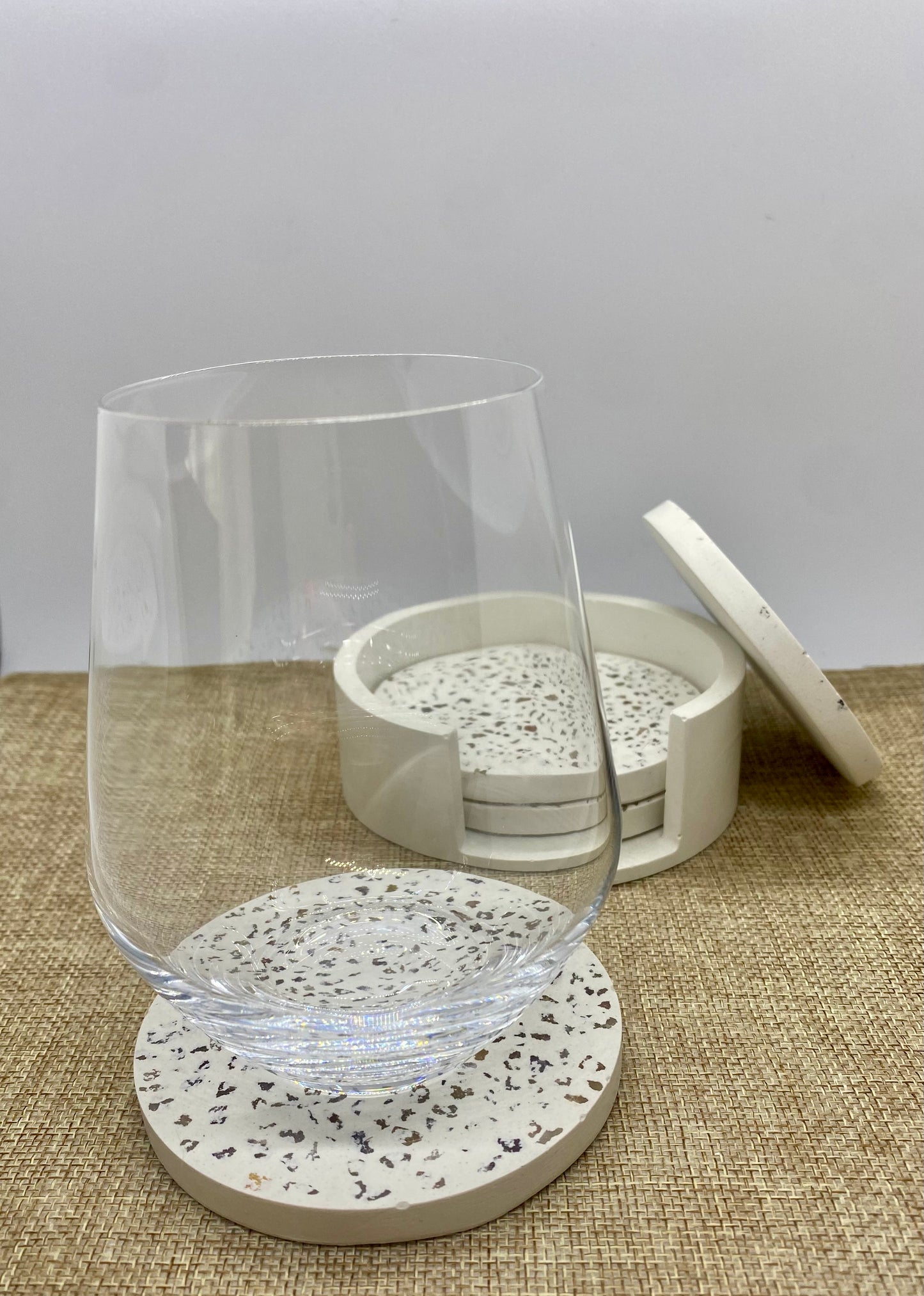 Set dessous de verre effet pierre